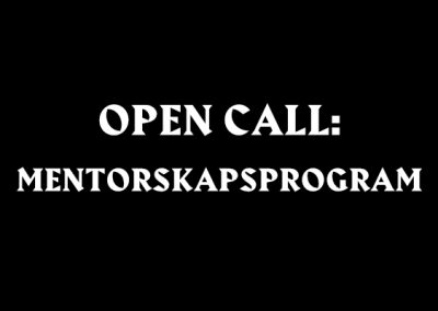 OPEN CALL: MENTORSKAPSPROGRAM Deadline 11 maj